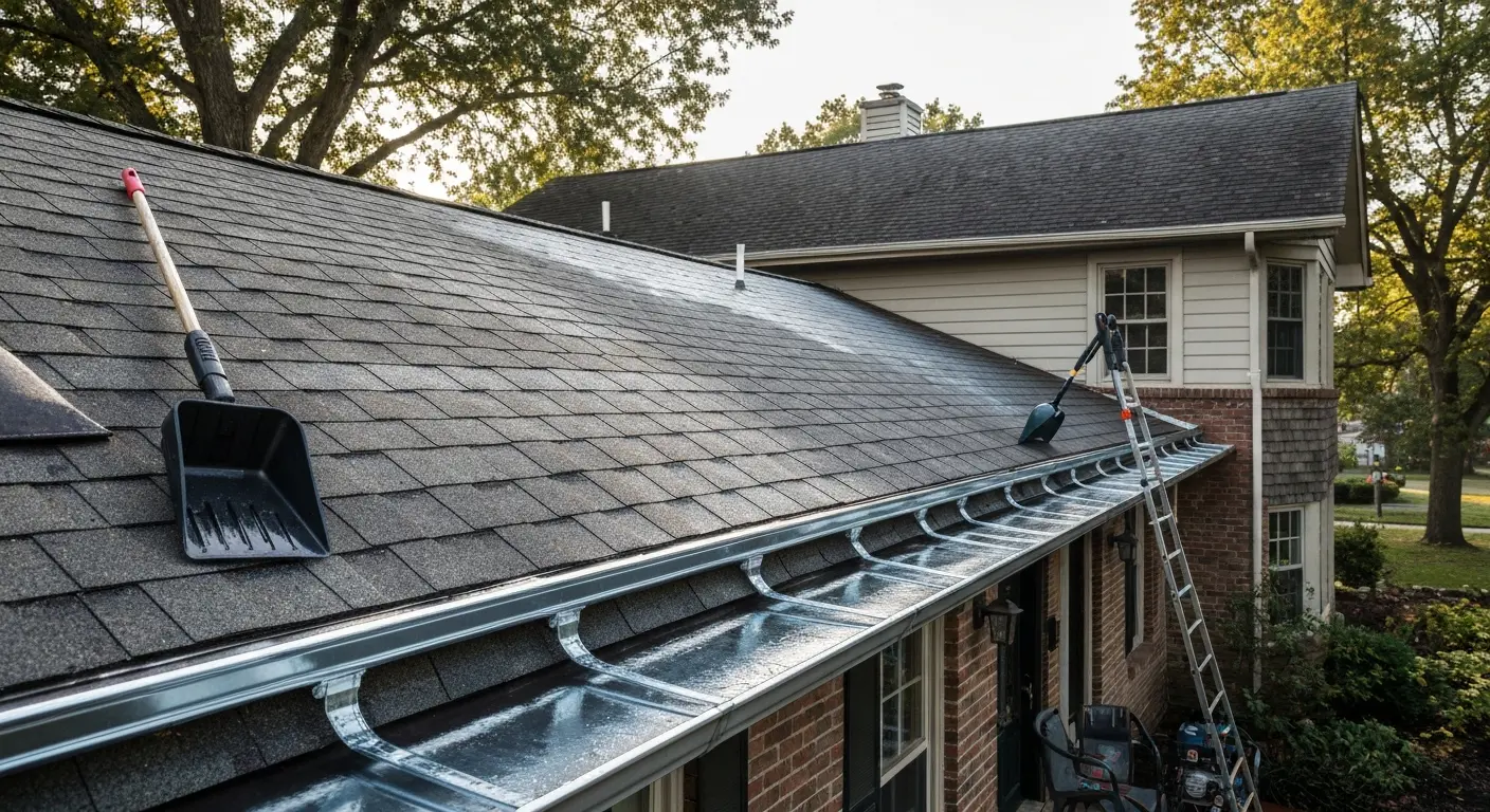 Roof and gutter cleaning