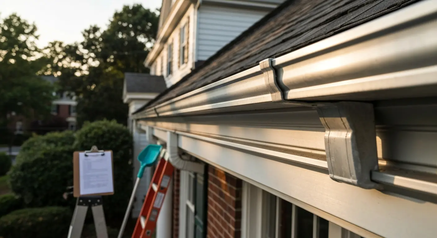 Gutter system inspection in Alexandria