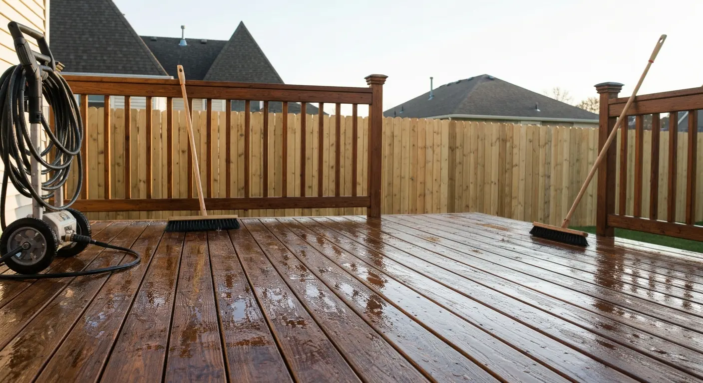 Deck and fence cleaning