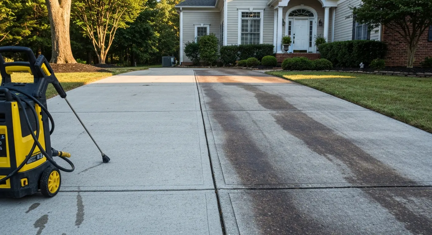 Driveway cleaning in Hidden Forest