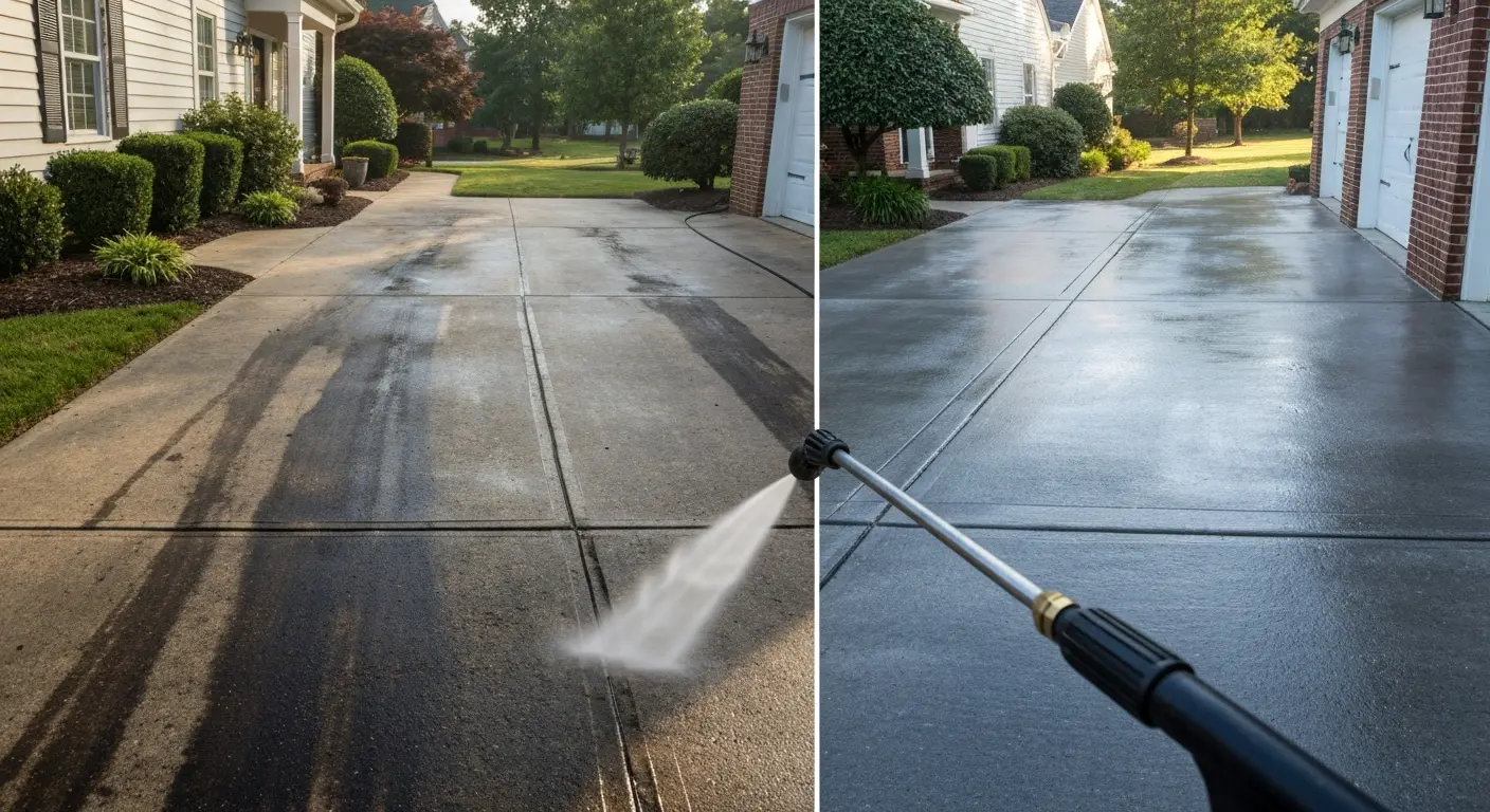 Driveway pressure washing Fairfax
