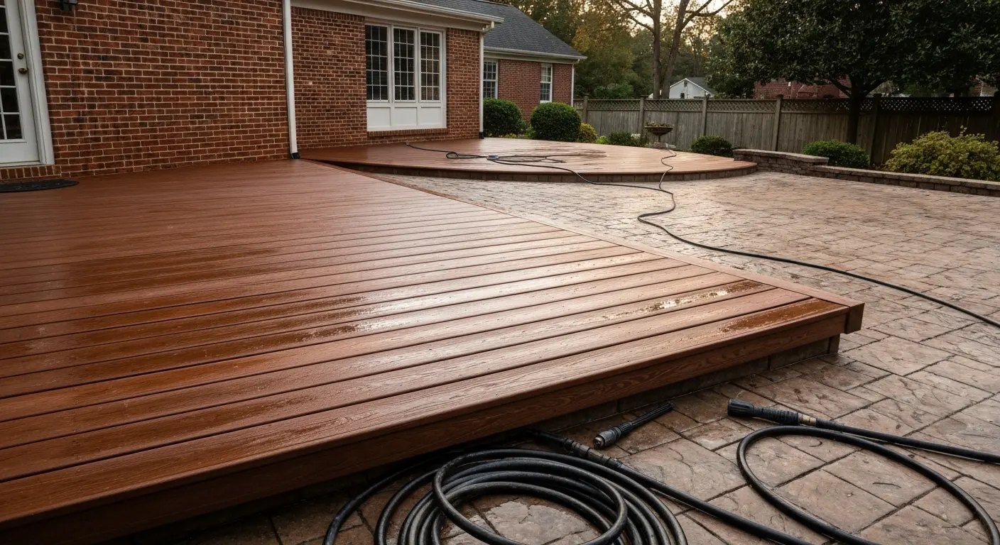 Deck and patio cleaning