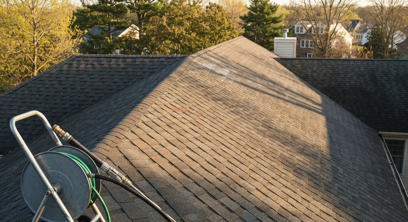 Roof washing service