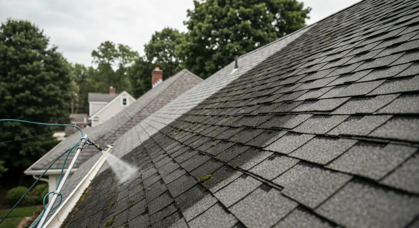 Roof cleaning near Georgetown Pike