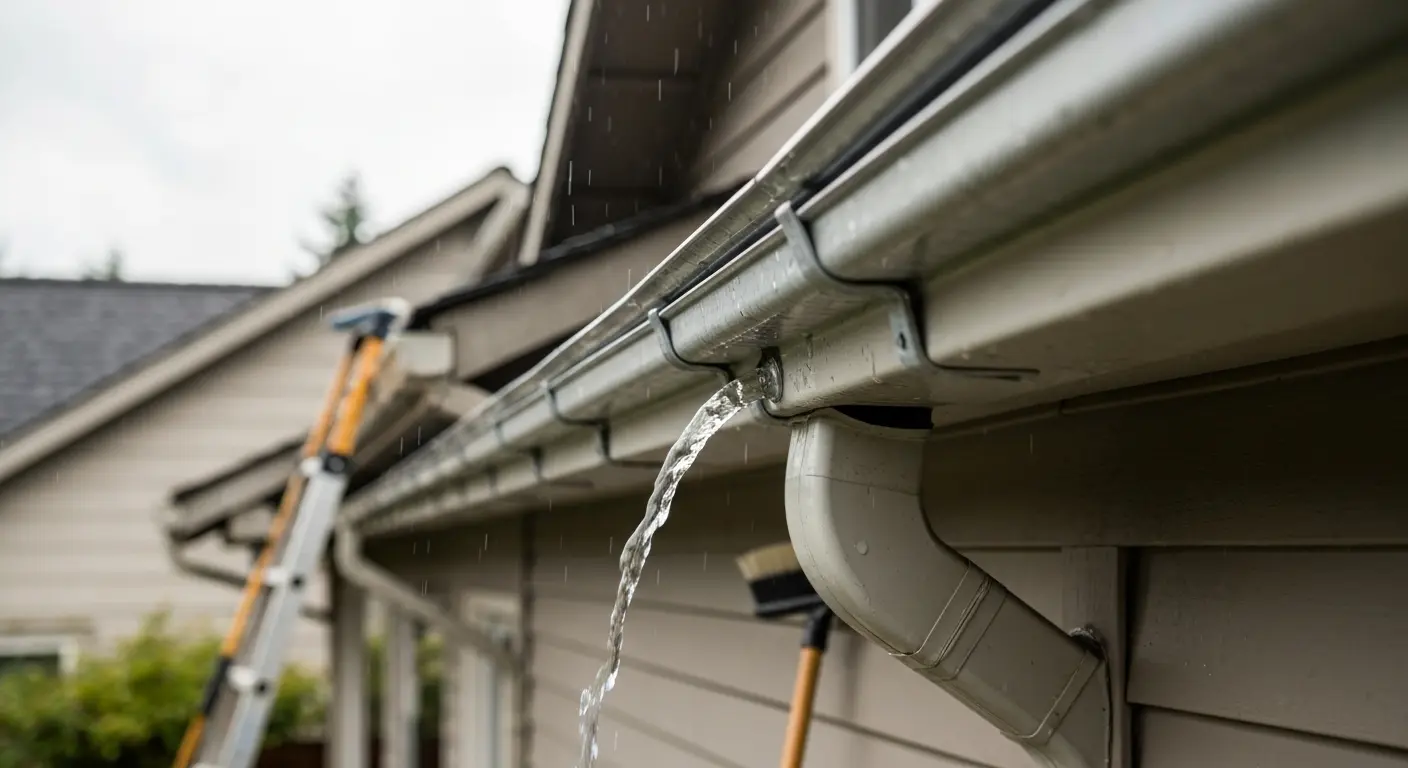 Gutter repair work