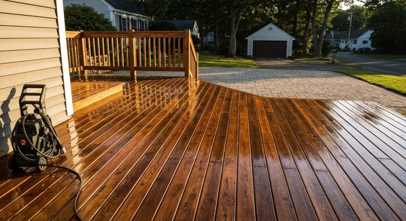 Deck and patio cleaning service