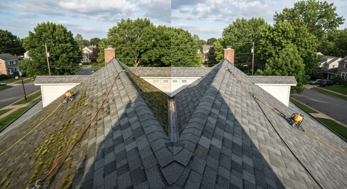 Roof cleaning service