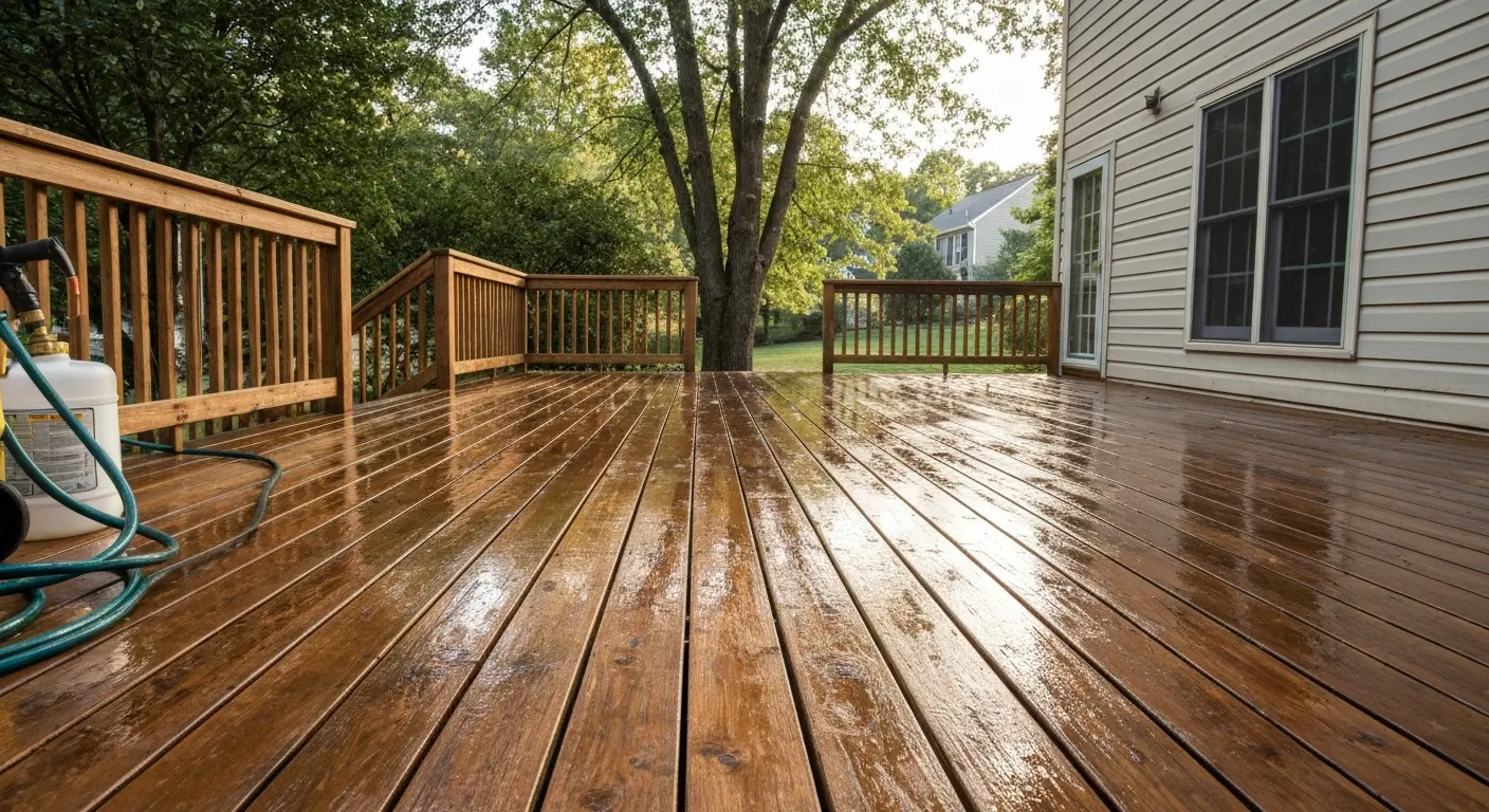 Deck and patio pressure washing in Countryside Sterling VA