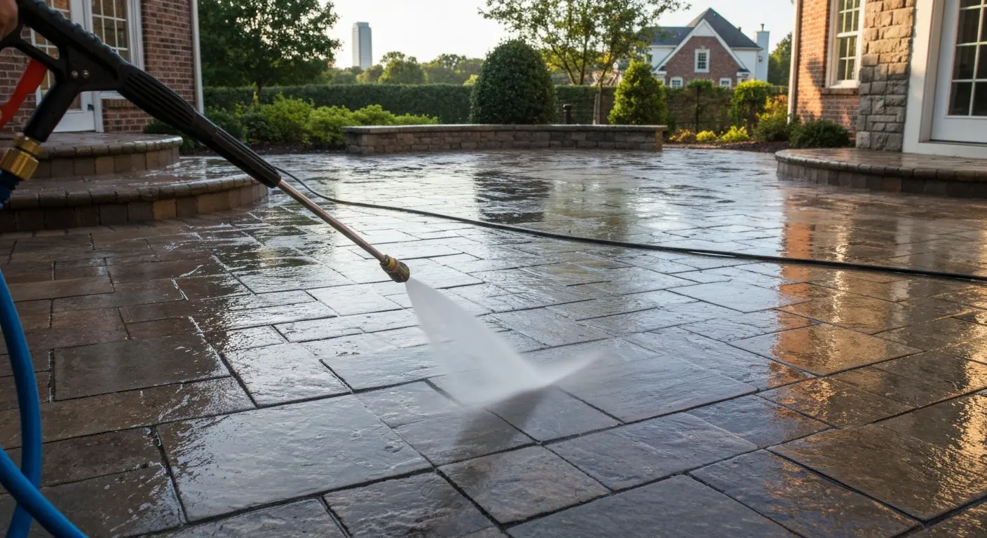 Patio and hardscape cleaning