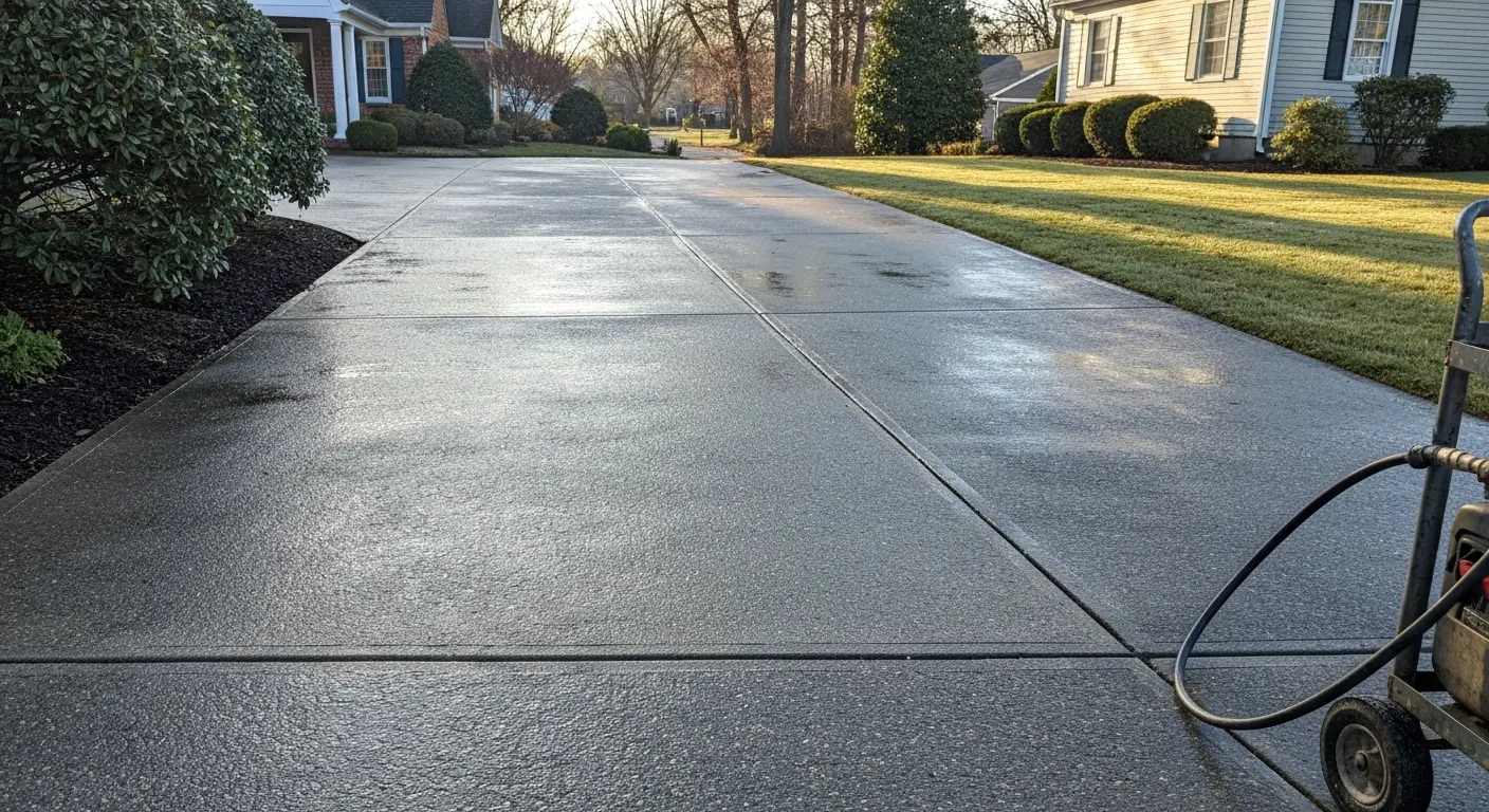 Driveway and concrete cleaning