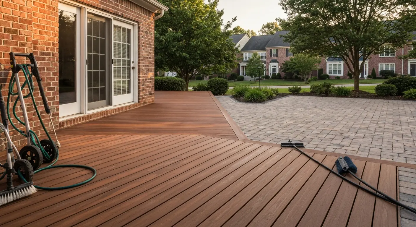 Deck and patio cleaning in Bristow
