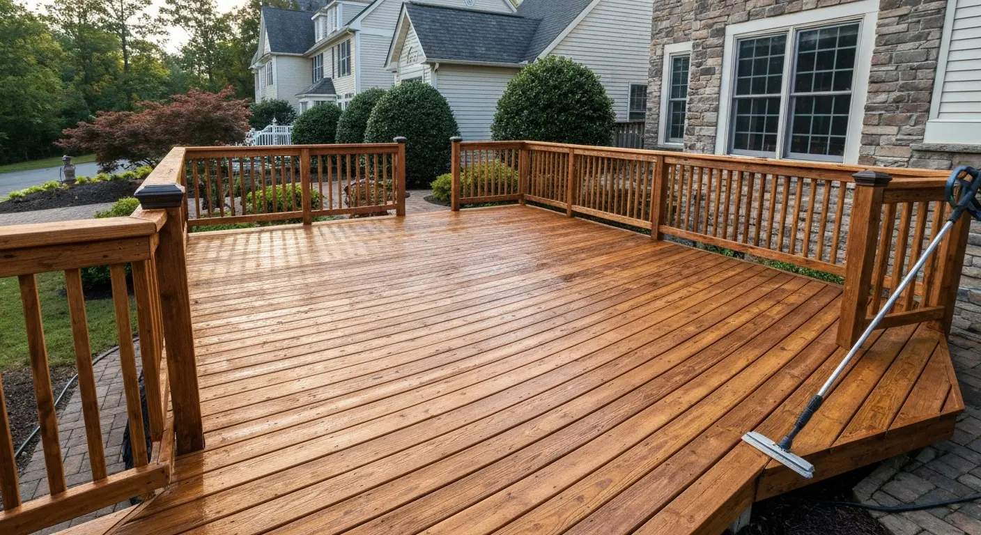 Deck restoration and pressure washing South Riding