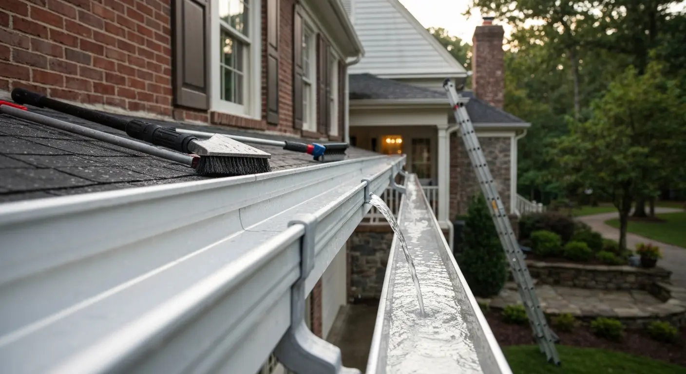 Gutter cleaning and maintenance