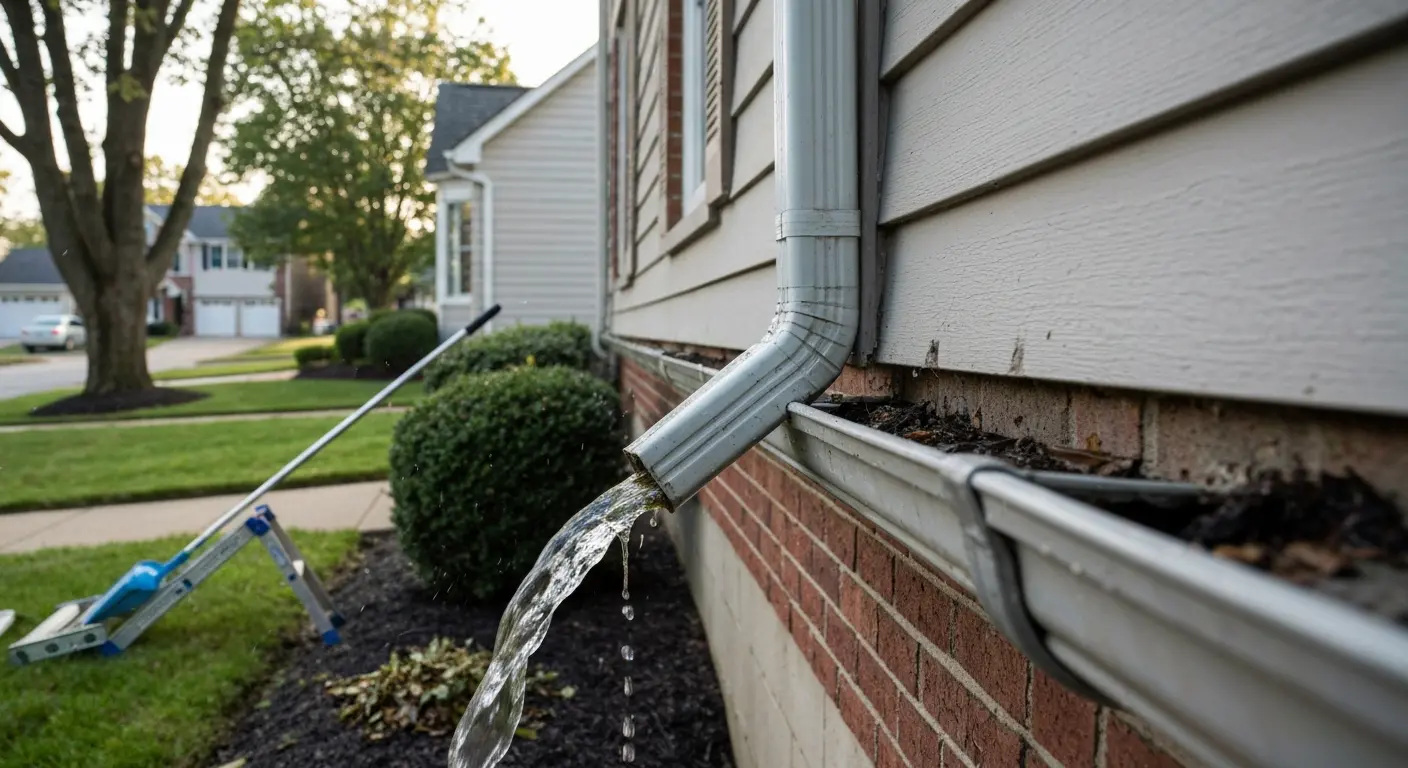 Downspout clearing