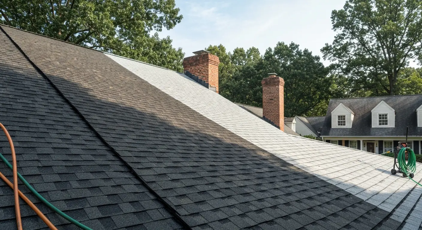 Roof cleaning service