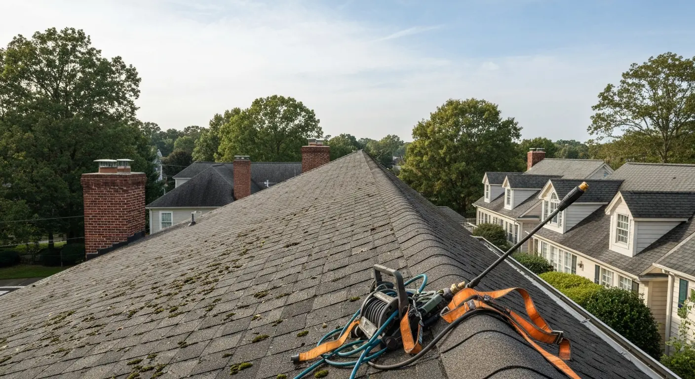 Roof cleaning service