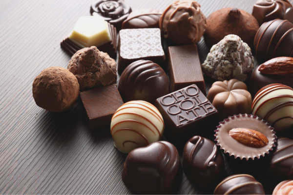 Chocolate pieces