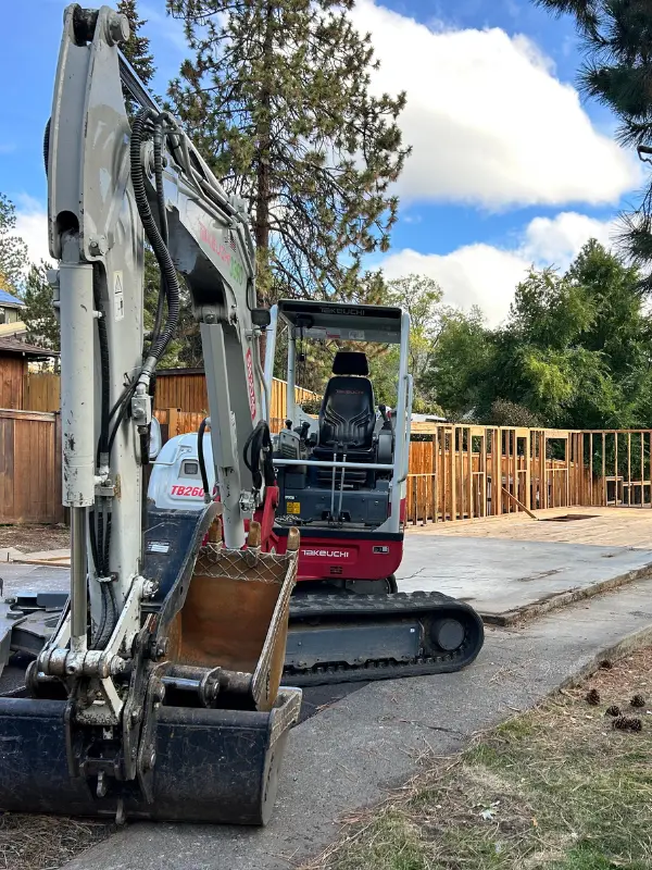 Excavator services in Bend, Oregon.