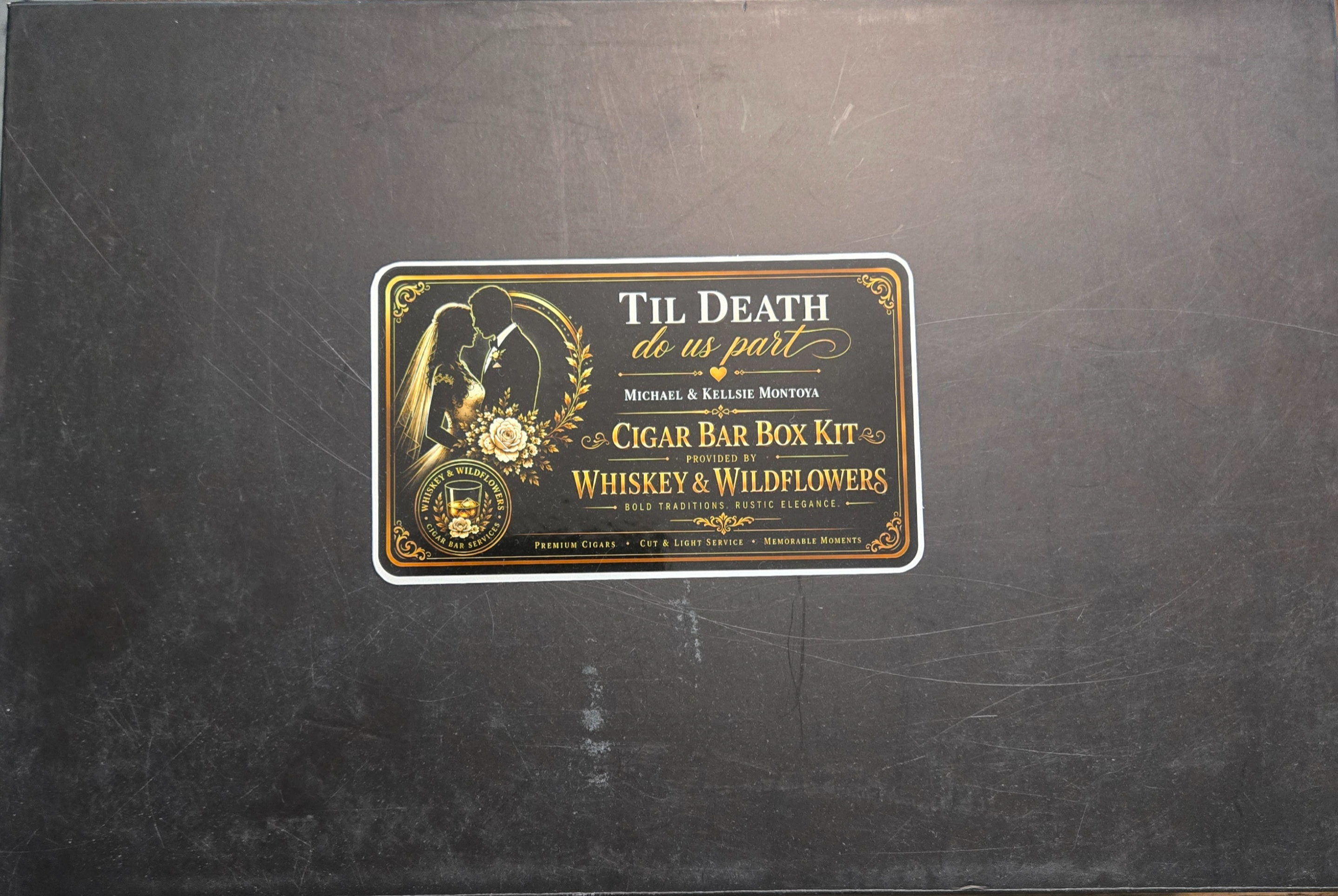 Til Death Do Us Part Cigar Bar Kit to Go detail