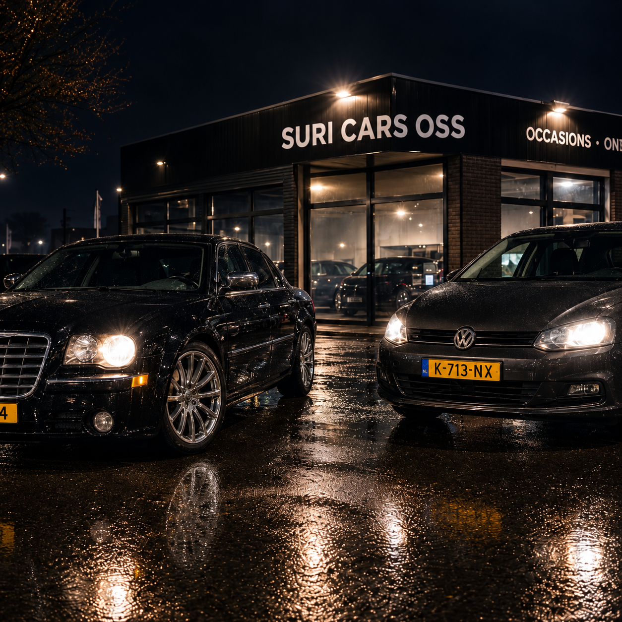 Suri Cars Oss – sfeerbeeld van auto’s bij avond