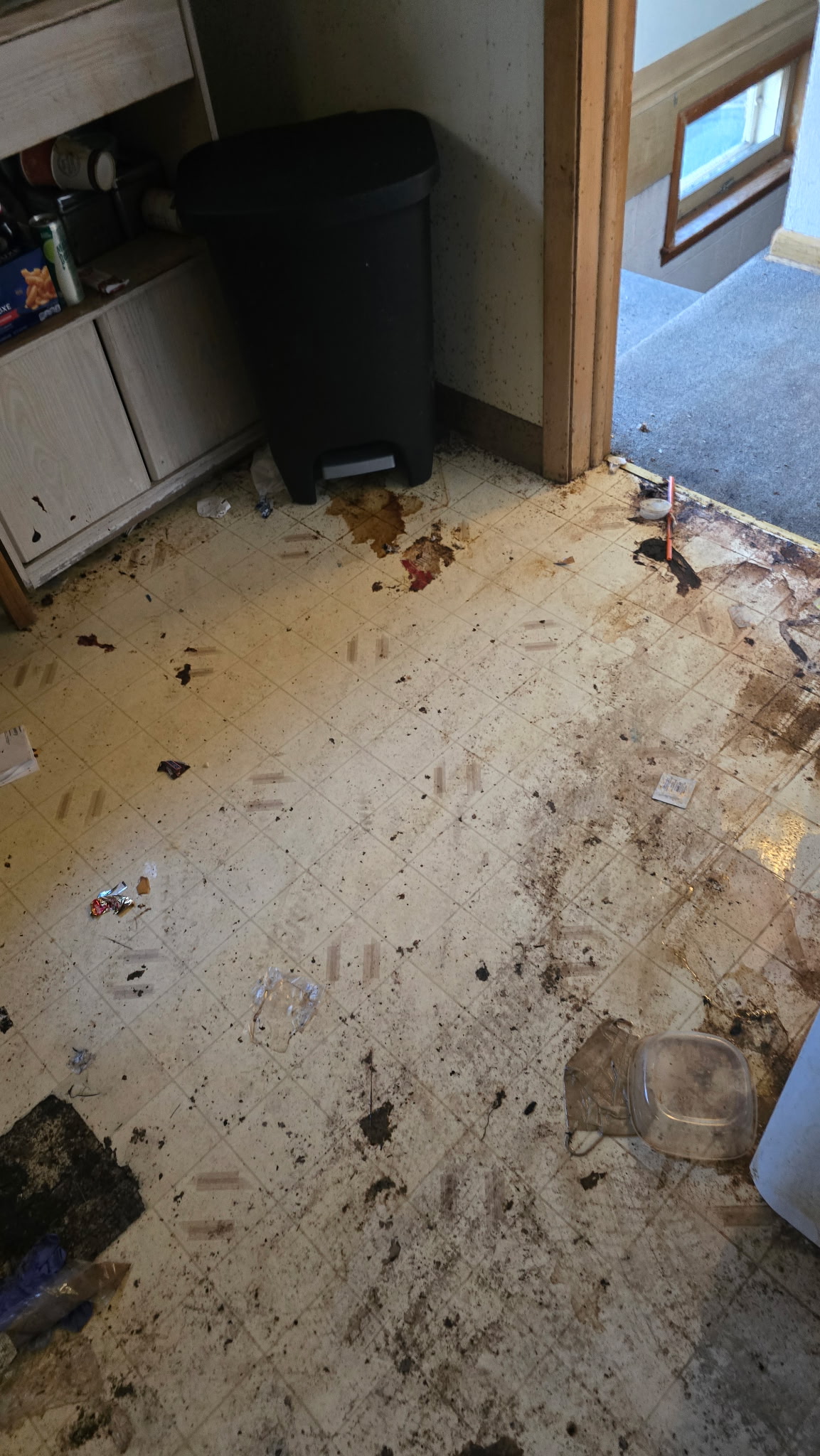 Cleaning job before — hoarding kitchen, Milwaukee WI