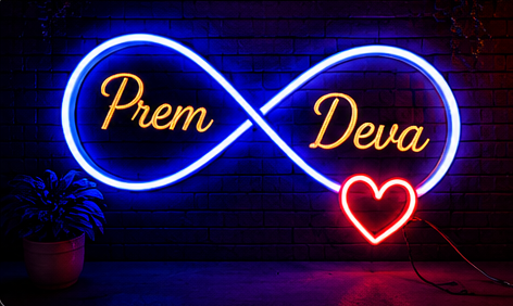 Prem & Deva infinity LED frame