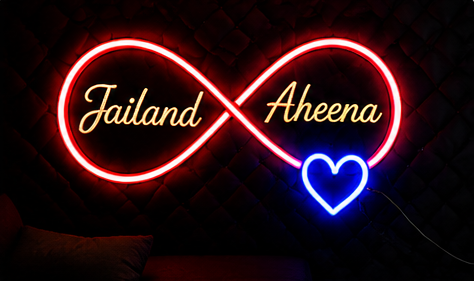 Jailani & Afreena infinity LED frame