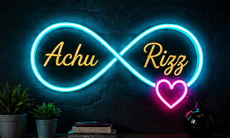 Achu & Rizz infinity LED frame