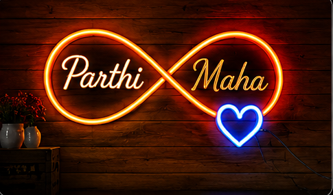 Parthi & Maha infinity LED frame