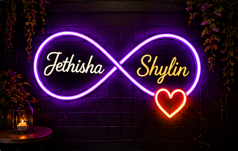 Jeihisha & Shylin infinity LED frame