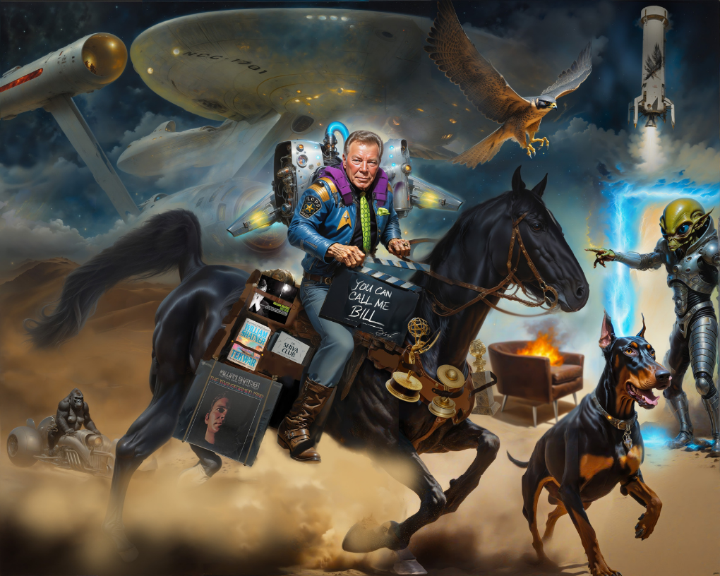 Life story painting of William Shatner