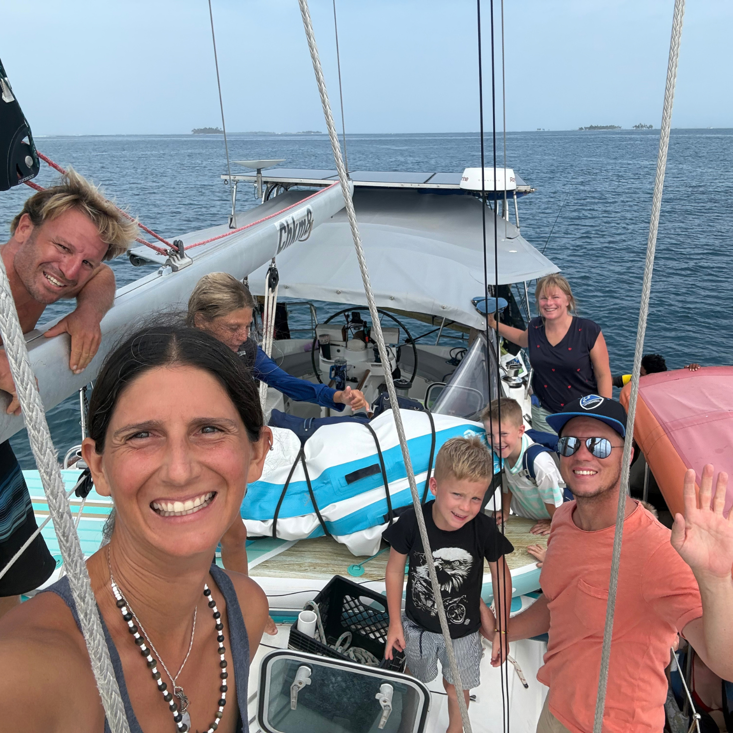 Anchored off a remote island
