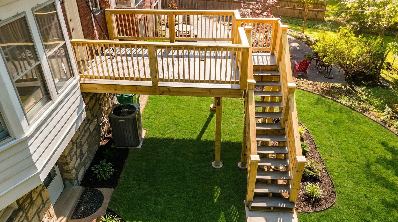 Beautiful deck with pergola