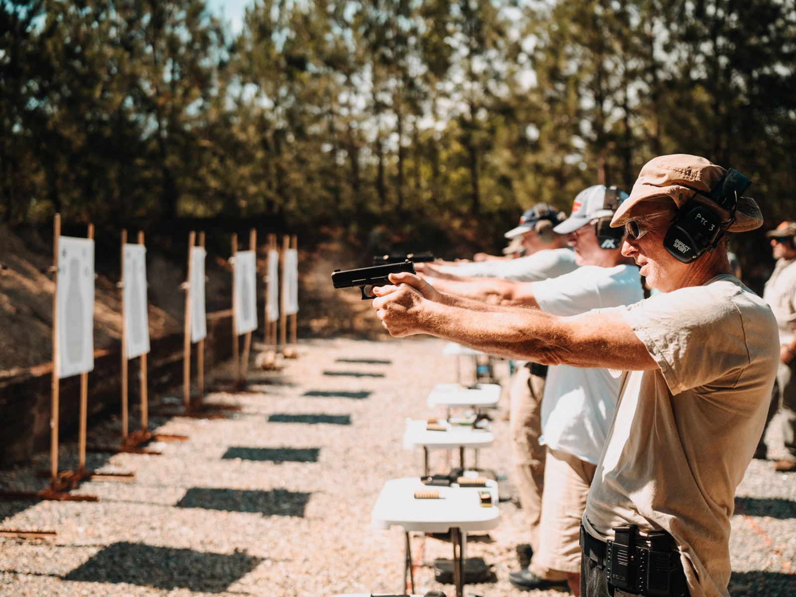 A student shooting on the line