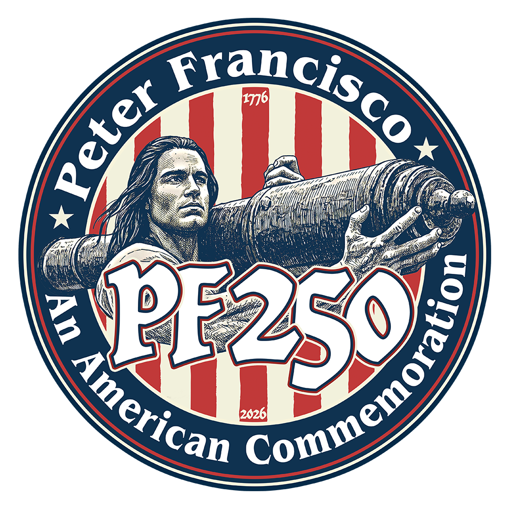 Re-enactor portrait representing Peter Francisco commemoration