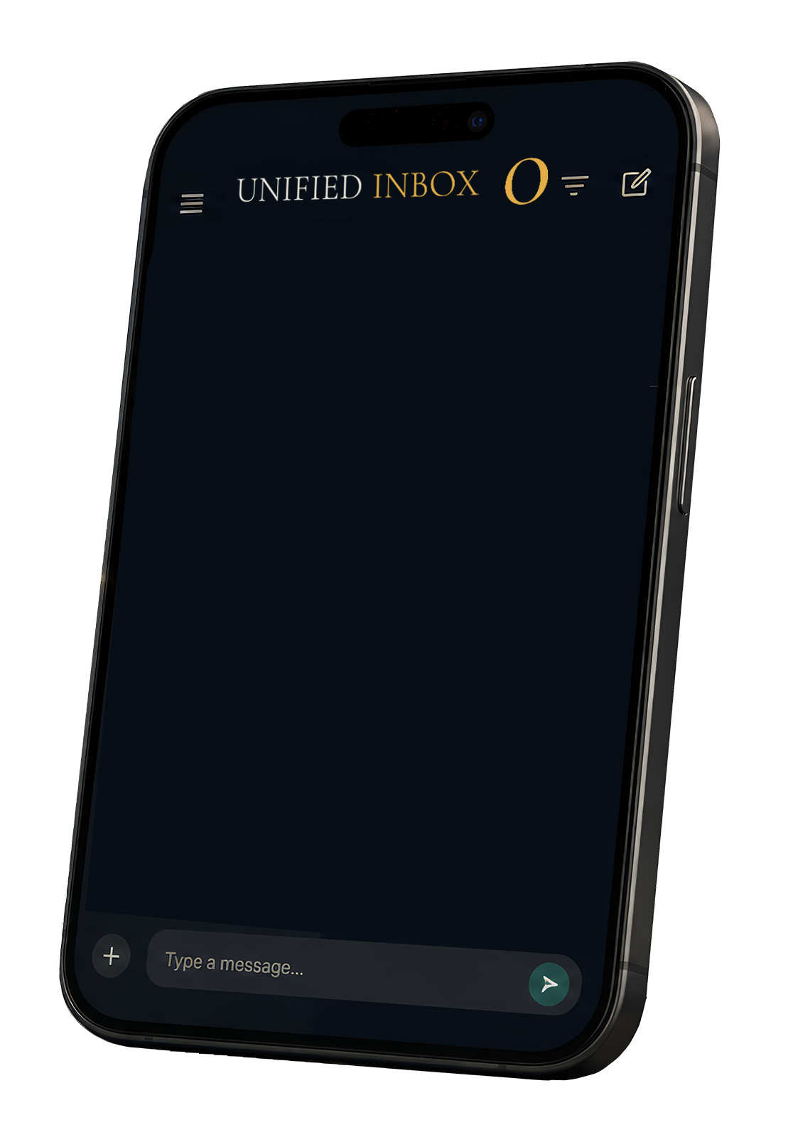 StudiOs Unified Inbox shown on a mobile phone