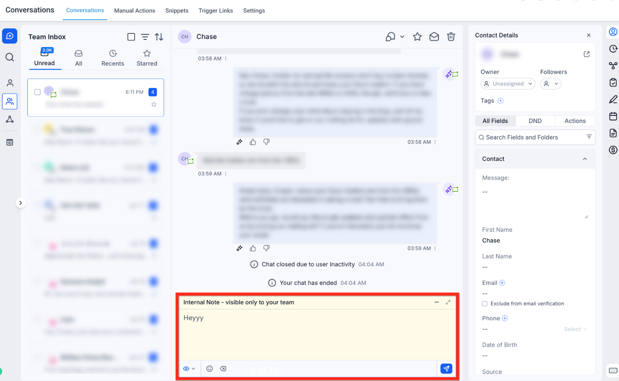Internal Comment Mode — Desktop Screenshot