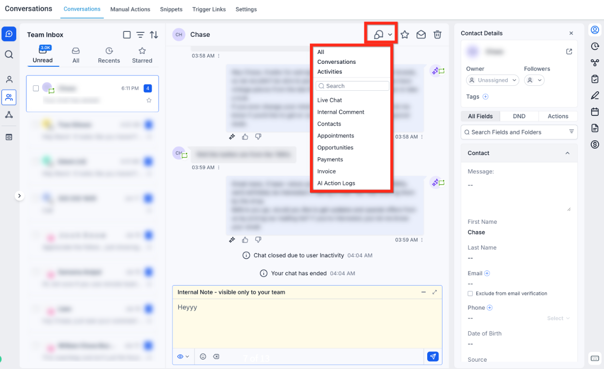 Message Filters — Desktop Screenshot