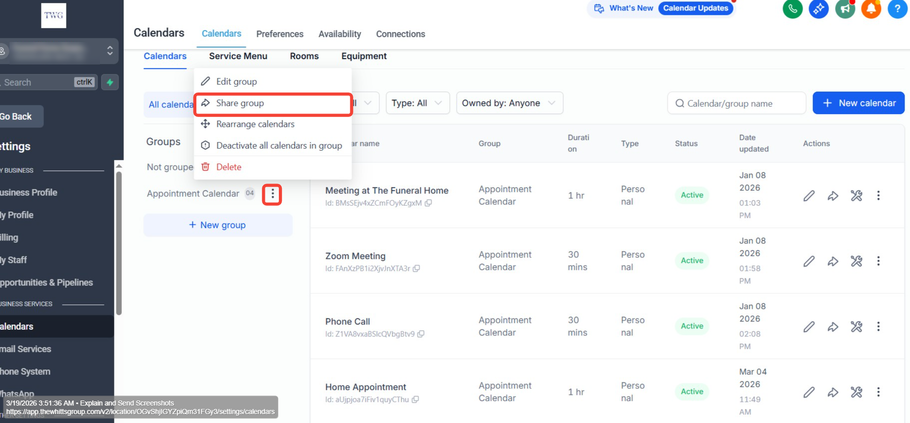 Group Calendar — Screenshot 1