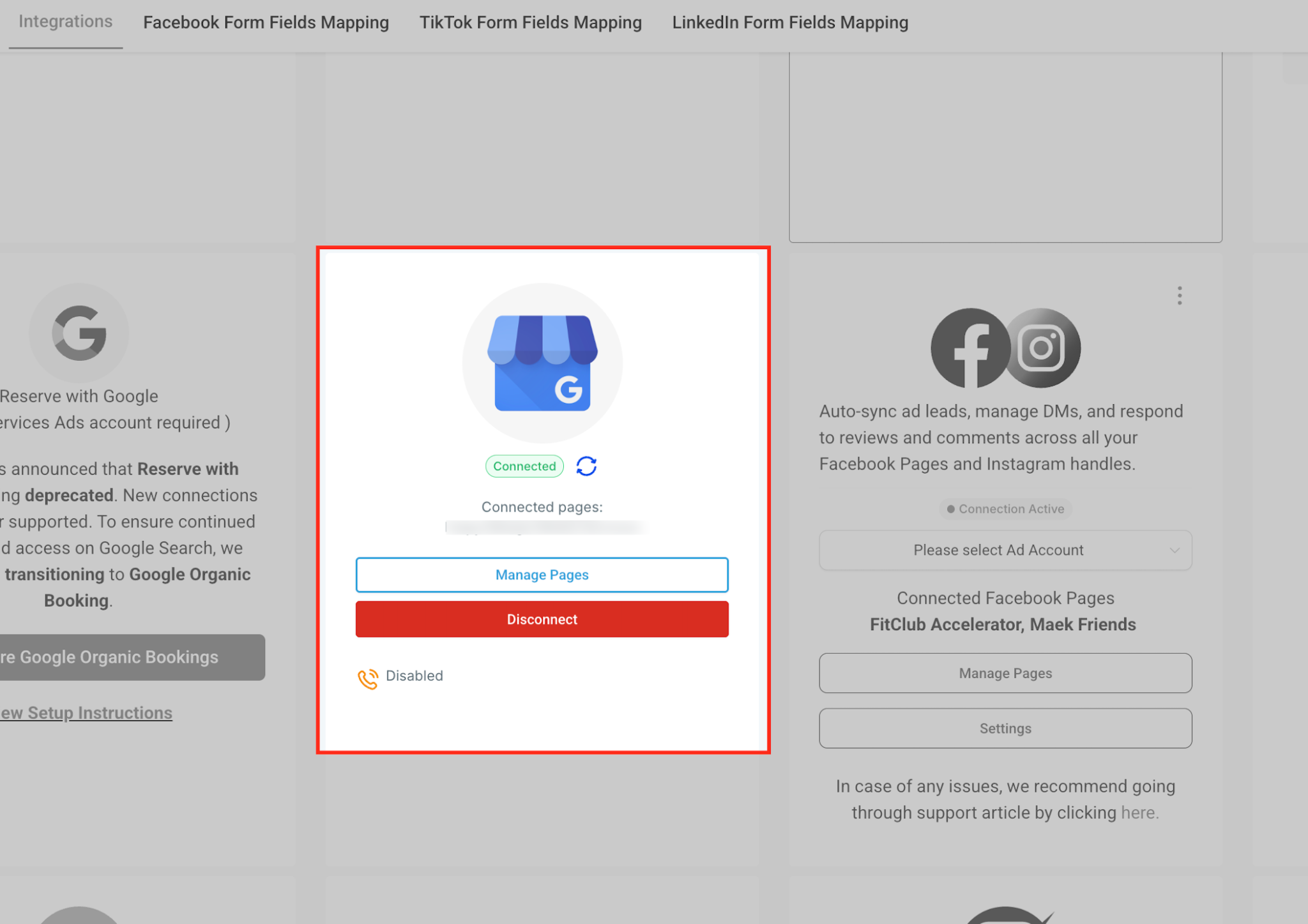 GBP Connected Status — Desktop Screenshot