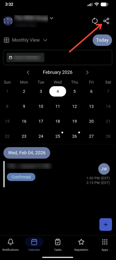 Share Calendar Link Mobile Screenshot