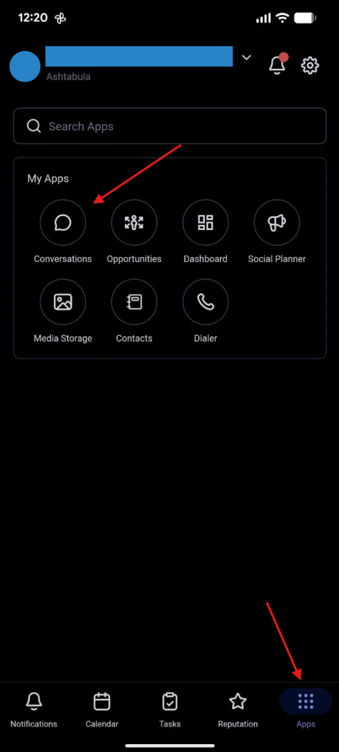 Conversations Mobile App Screenshot