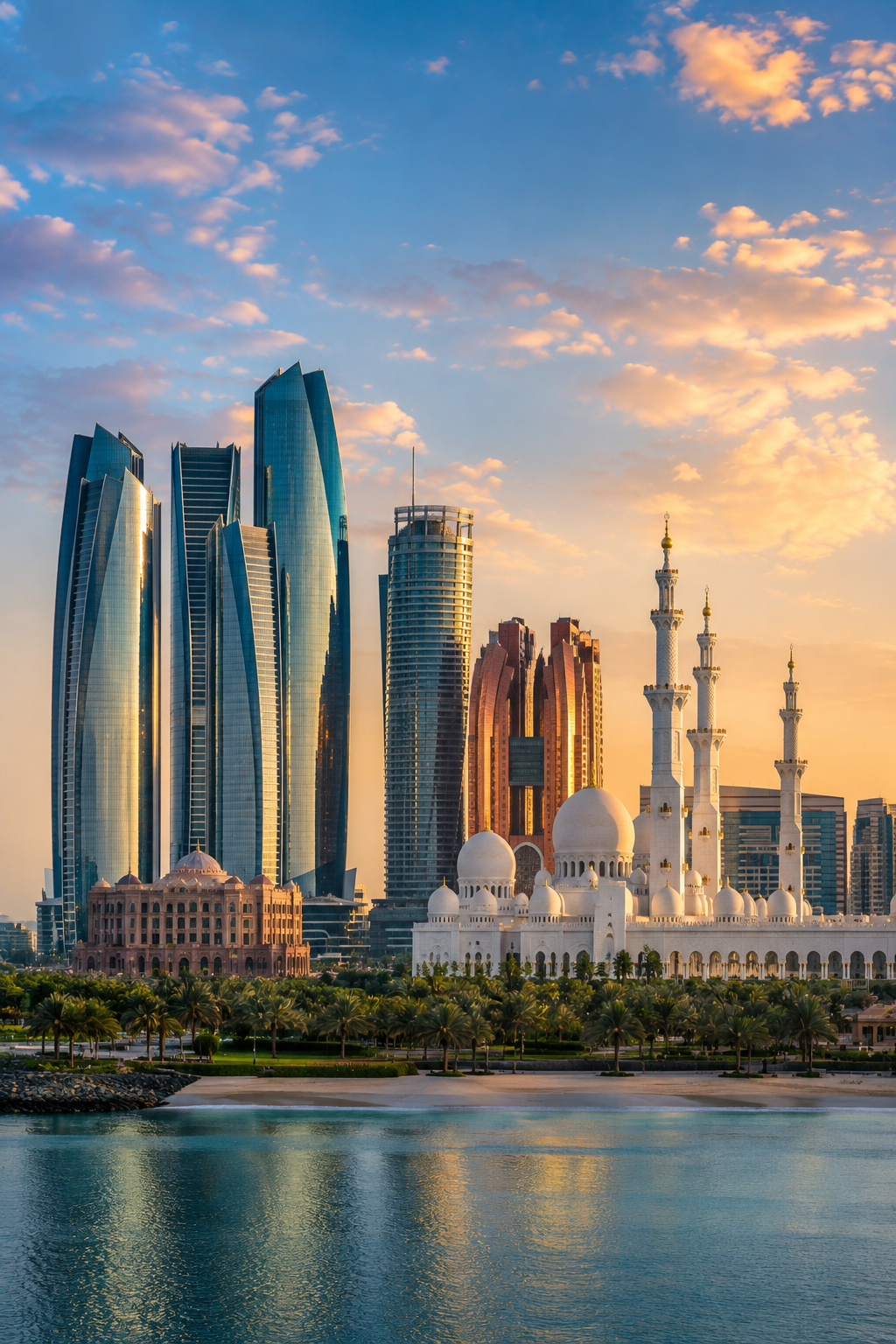 Abu Dhabi skyline and landmarks