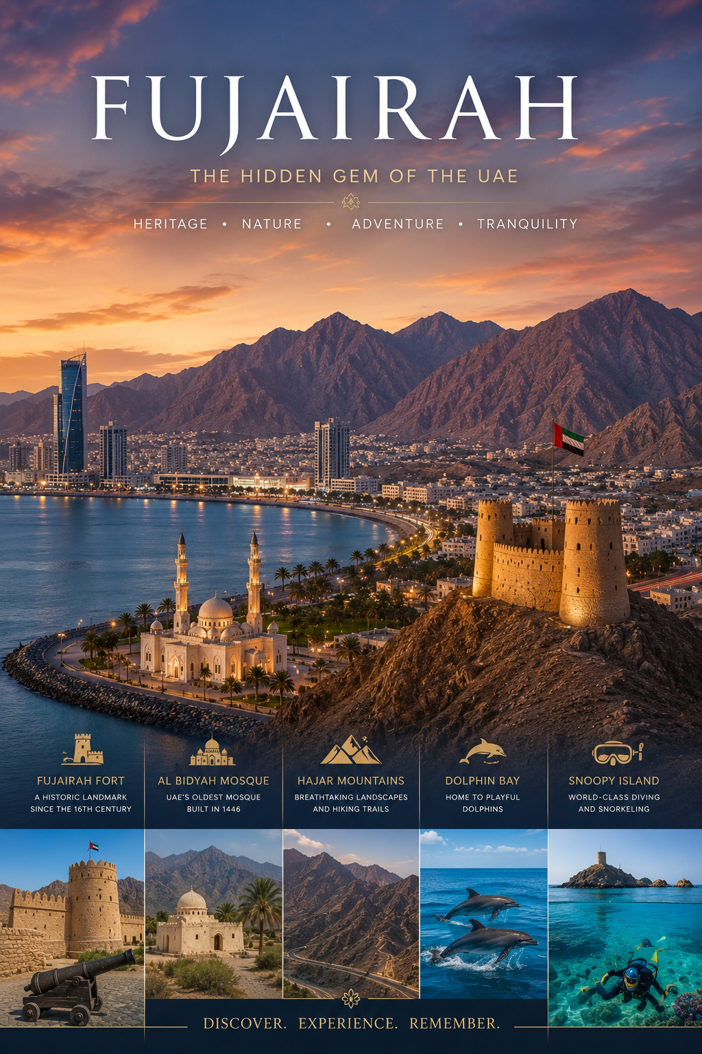 Fujairah skyline and landmarks