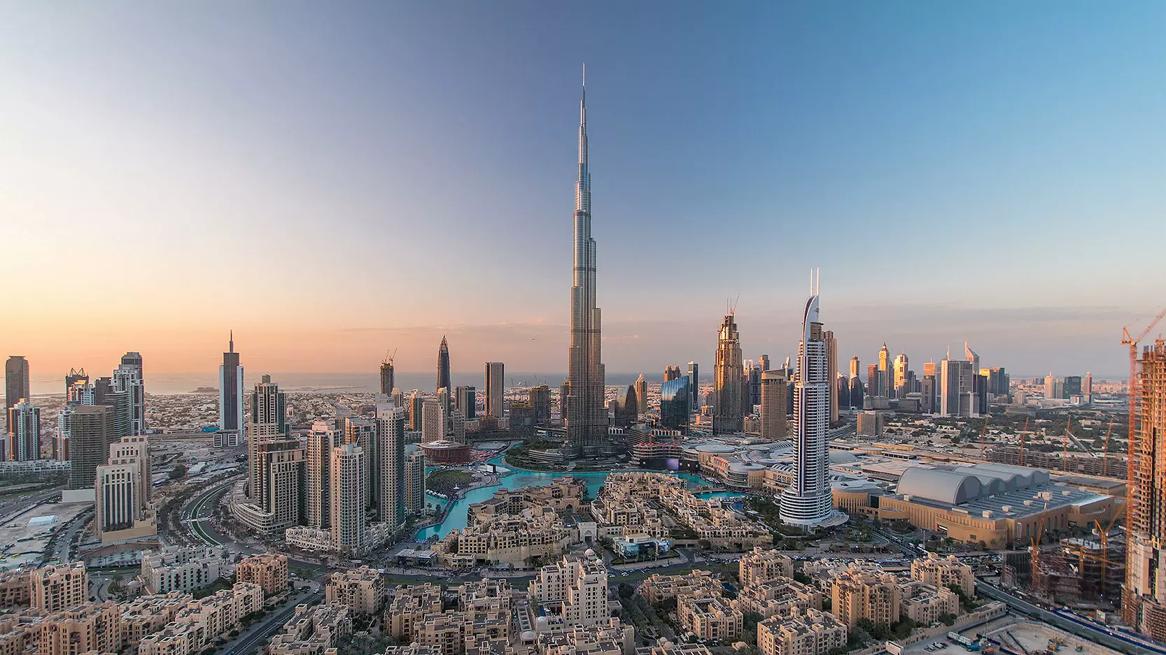 Dubai skyline representing tourism, economy, technology and safety