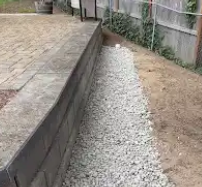 Finished drainage gravel strip, East King County, WA