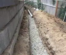 French drain installation, East King County, WA