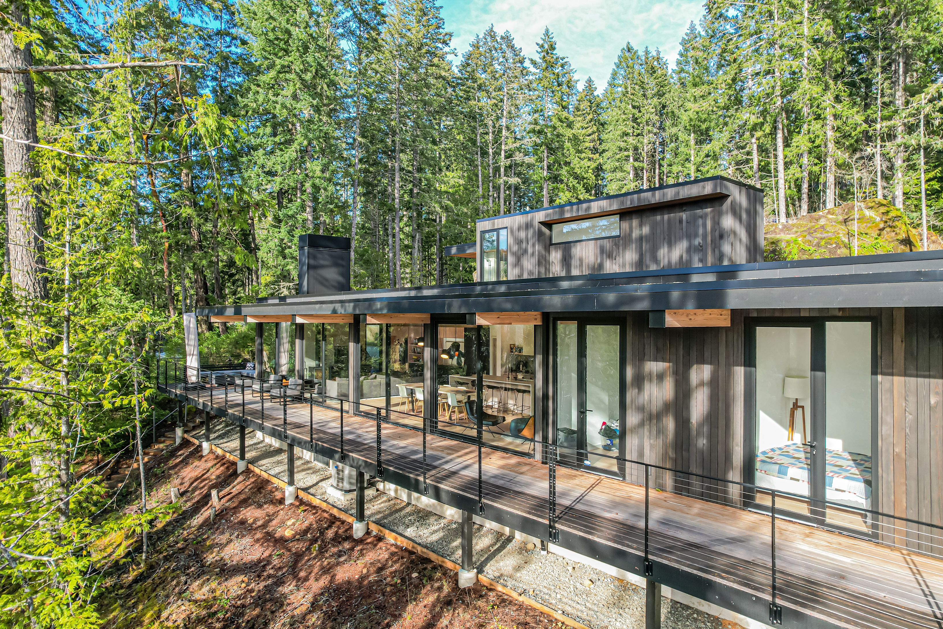 Outdoor living space with deck