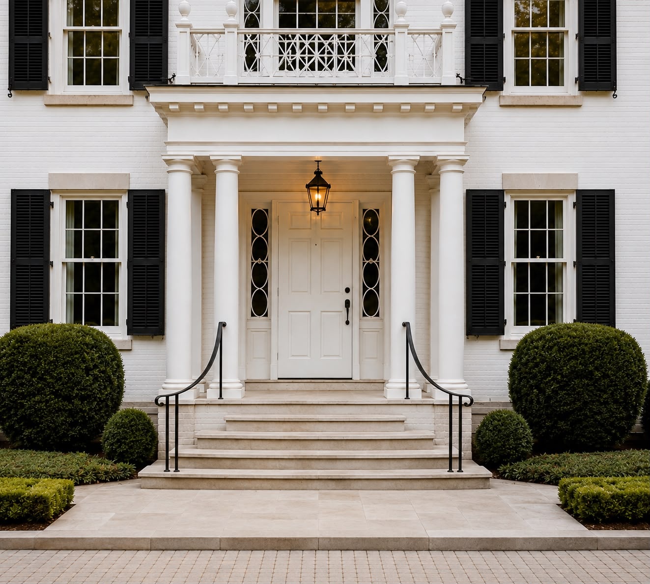 Front porch before seasonal decorating