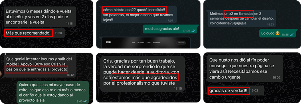 Testimonios de clientes